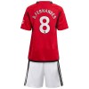 Conjunto (Camiseta+Pantalón Corto) Manchester United B. Fernandes 8 Primera Equipación 23-24 - Niño